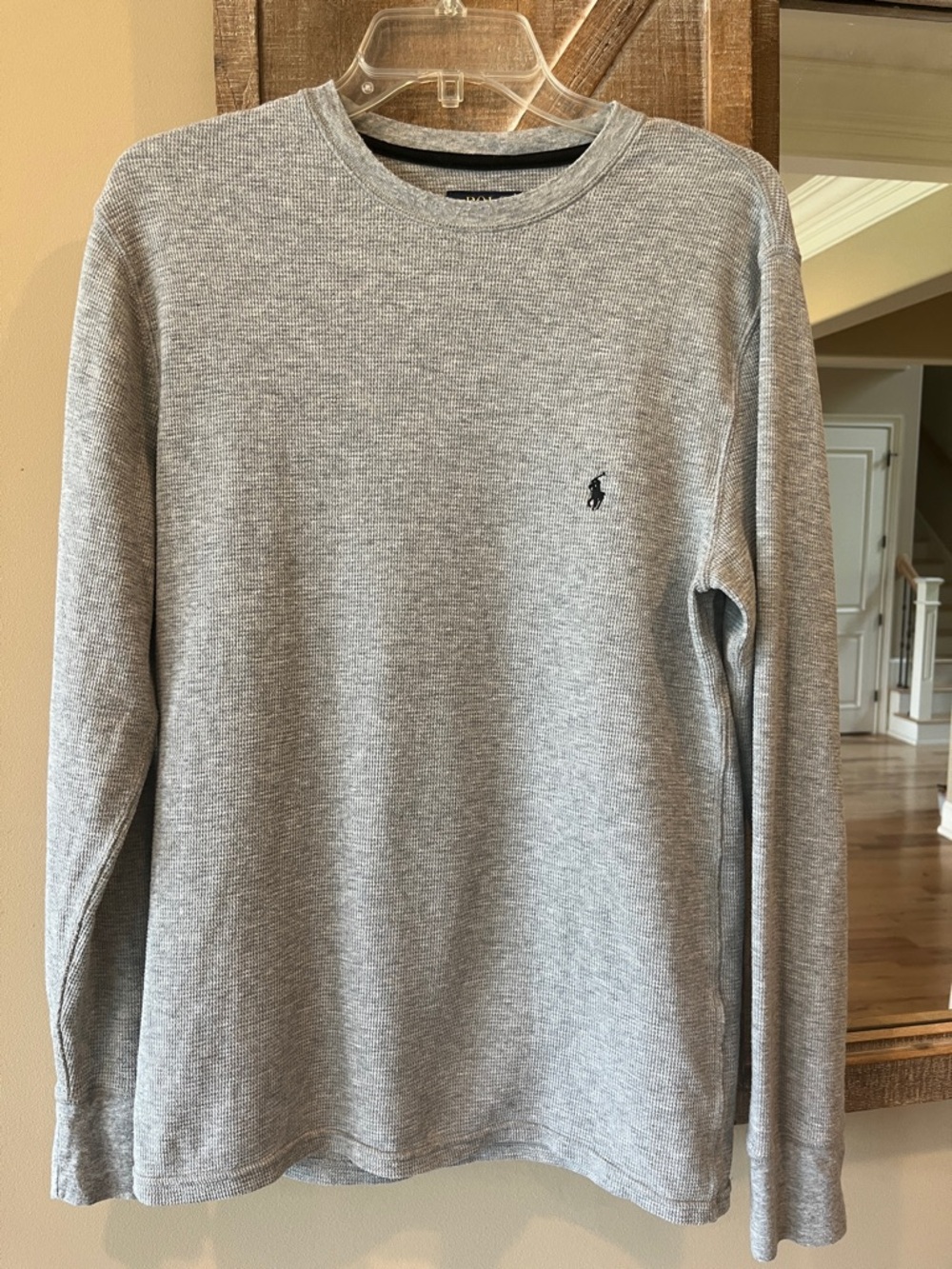Polo Ralph Lauren Gray Cotton Waffle Shirt Men’s Medium